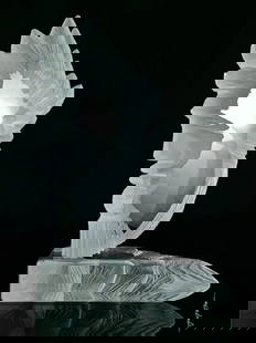 Tribal Chief' Cold Glass Sculpture by Jan Falta: &#39;Tribal Chief&#39; Cold Glass Sculpture by Jan Falta   Jan Falta showcases his expertise in cold glass sculpture with Tribal Chief, a solemn figure gazing over his tribe. Meticulously ground detai