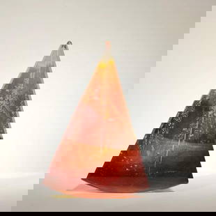 Amber Orange Cast Glass Sculpture 'Métronome' by Antoine Rault: Amber Orange Cast Glass Sculpture &#39;Métronome&#39; by Antoine Rault A vibrant orange cast glass sculpture by the exceptionally skilled French artist Antoine Rault. Part of his celebrated ‘Métro