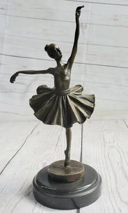 Ballerina in Motion Original Bronze Statue - 12" x 8": Ballerina in Motion Original Bronze Statue - 12&#34; x 8&#34;  This exquisite bronze sculpture portrays a highly skilled prima ballerina engaging in