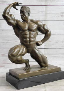 Mr. Olympia Bodybuilding Champion Original Bronze Decorative Art Sculpture - 14" x 14.5": Mr. Olympia Bodybuilding Champion Original Bronze Decorative Art Sculpture - 14&#34; x 14.5&#34; Introducing the &#34;Mr. Olympia Bodybuilding Champion&#34; Original Bronze Decorative Art Sculpture, a