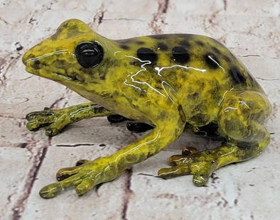 The Frogman Frog Bronze Sculpture by Marius - 3" x 5": The Frogman Frog Bronze Sculpture by Marius - 3&#34; x 5&#34; The Frogman Frog Bronze Sculpture by Marius is a testament to fine craftsmanship and artistic expression. This beautifully detailed frog,