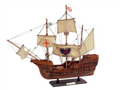 Wooden Santa Maria Limited Tall Model Ship 20": Wooden Santa Maria Limited Tall Model Ship 20&#34;  These historically authentic miniature model reproductions of the Santa Maria, Christopher Columbus&#39; flagship on his legendary journey to the Ne