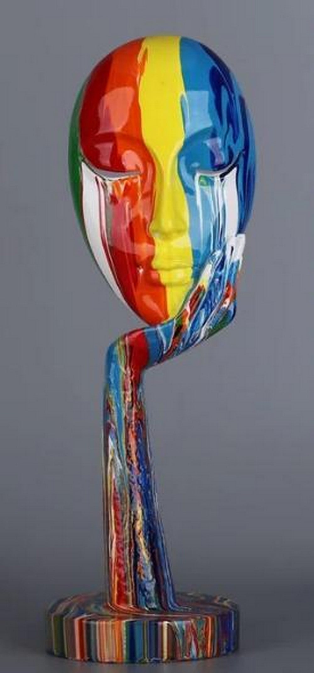 Abstract Resin Face Sculpture (1 of 4)