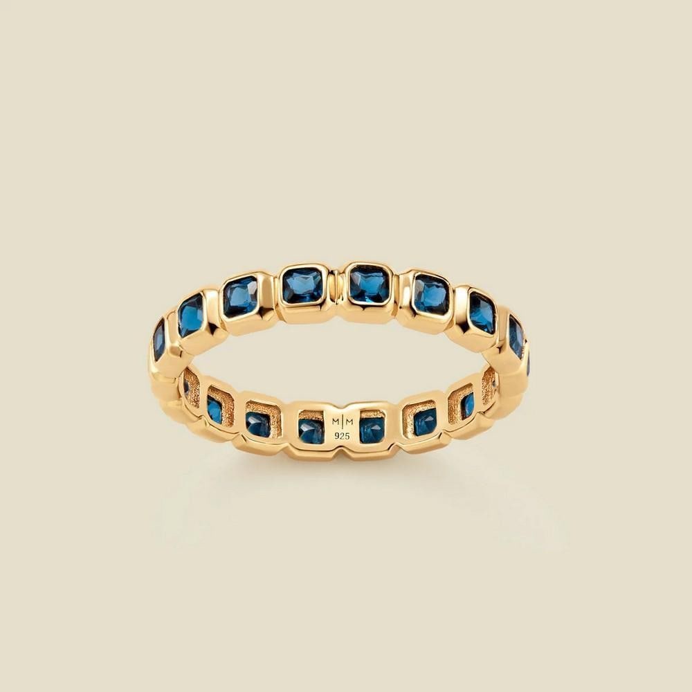 September Birthstone Sapphire Eternity Ring - Size 7