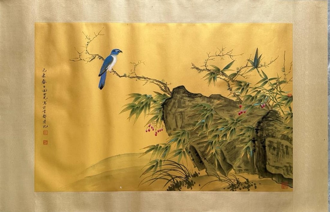 Fu Baoshi Hand-Painted Lady Scroll with Seal: Fu Baoshi Hand-Painted Lady Scroll with Seal An elegant hand-painted scroll by Fu Baoshi (1904–1965), depicting a graceful lady rendered with delicate brushwork and expressive detail. This artwork