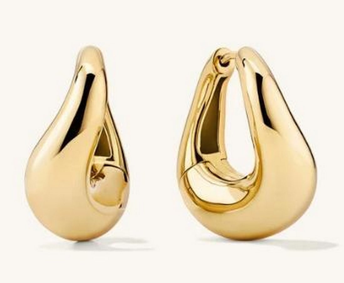 Gold Vermeil Thick Hoop Earrings (1 of 1)