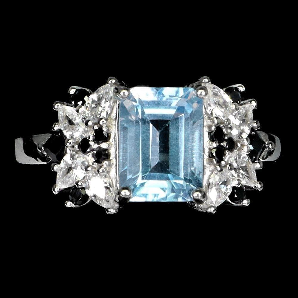 Sapphire Sky Octagon 8 X 6mm Gemstone Ring: Sapphire Sky Octagon 8 X 6mm Gemstone Ring Embrace the serene beauty of our Sapphire Sky Octagon Ring, a graceful tribute to understated elegance. At its heart, a captivating light blue sapphire exude