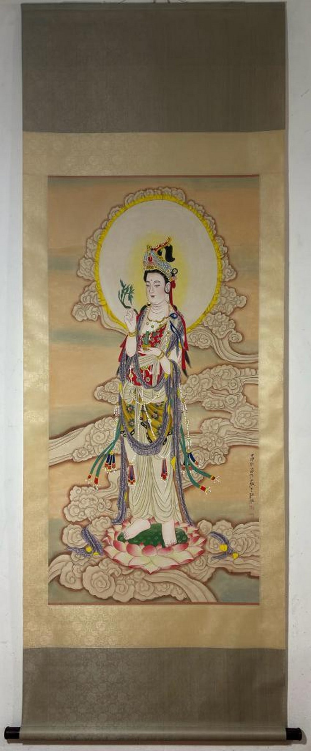 Zhang Daqian Hand-Painted Scroll of Guan Yin (1 of 9)