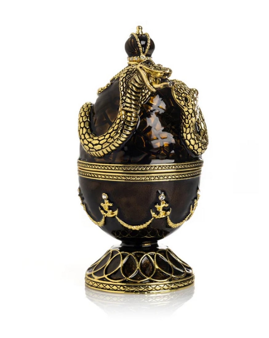 Black Faberge Snake Egg (1 of 6)