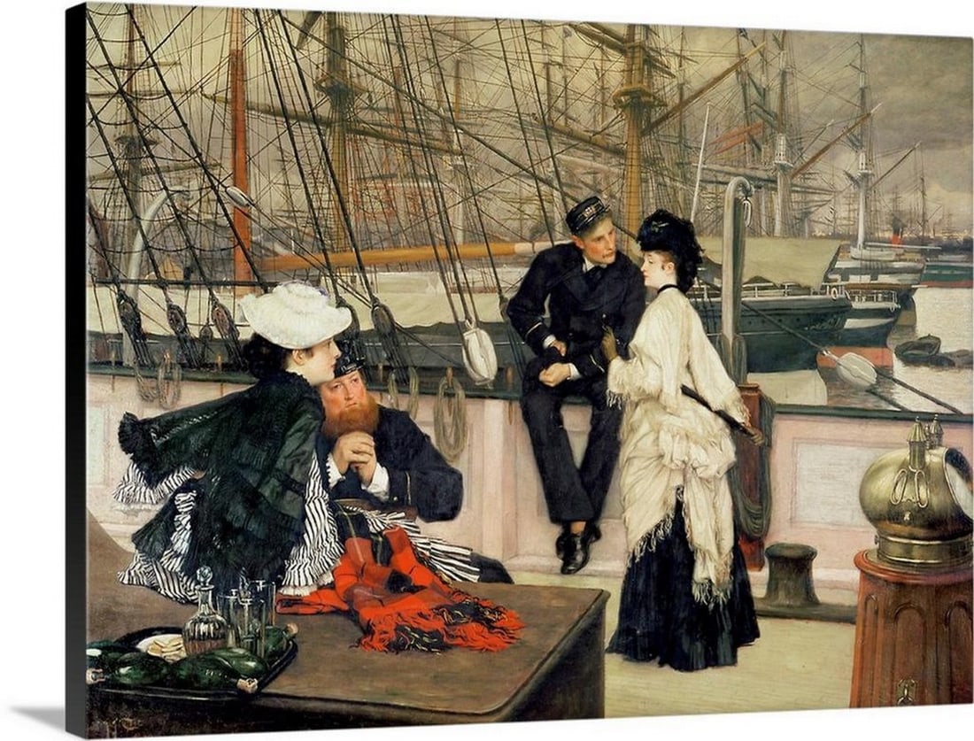 "The Captain and the Mate" (1873) - Wall Art Reproduction by James Jacques Joseph Tissot: "The Captain and the Mate" (1873) - Wall Art Reproduction by James Jacques Joseph Tissot This high-quality wall art reproduction of "The Captain and the Mate" (1873) by James Jacques J