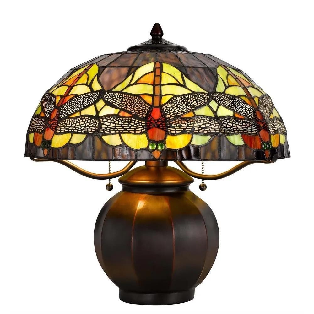 Tiffany Dark Bronze Metal Table Lamp (1 of 1)