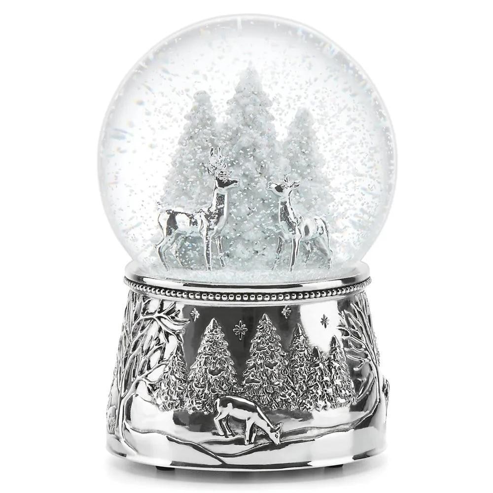 Silent Night Reindeer Harmony Musical Snow Globe (1 of 2)