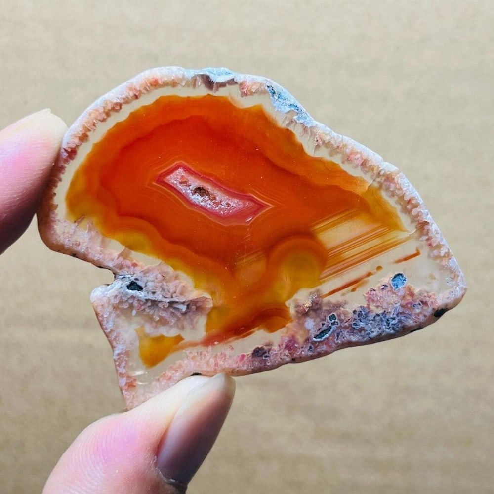 20g Natural agate Agate Geode Slab/Slice quartz crystal mineral specimen (1 of 4)