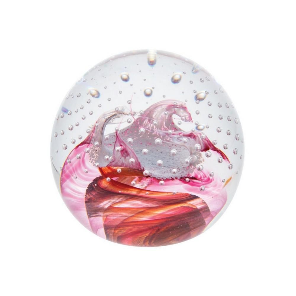 Celebratory Ruby Paperweight: Celebratory Ruby Paperweight A handcrafted glass paperweight featuring dynamic ruby red swirls, capturing energy and celebration. Encased in crystal, it makes a bright and joyful gift for special occa