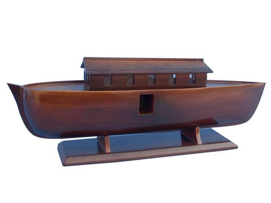 Wooden Noah's Ark Model Boat 14" (1 of 5)