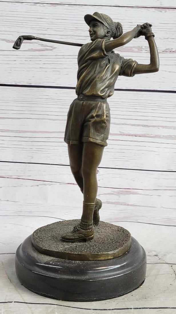 Bronze Golfer Sculpture The Moment of Anticipation by Milo - 10" x 4" (1 of 7)