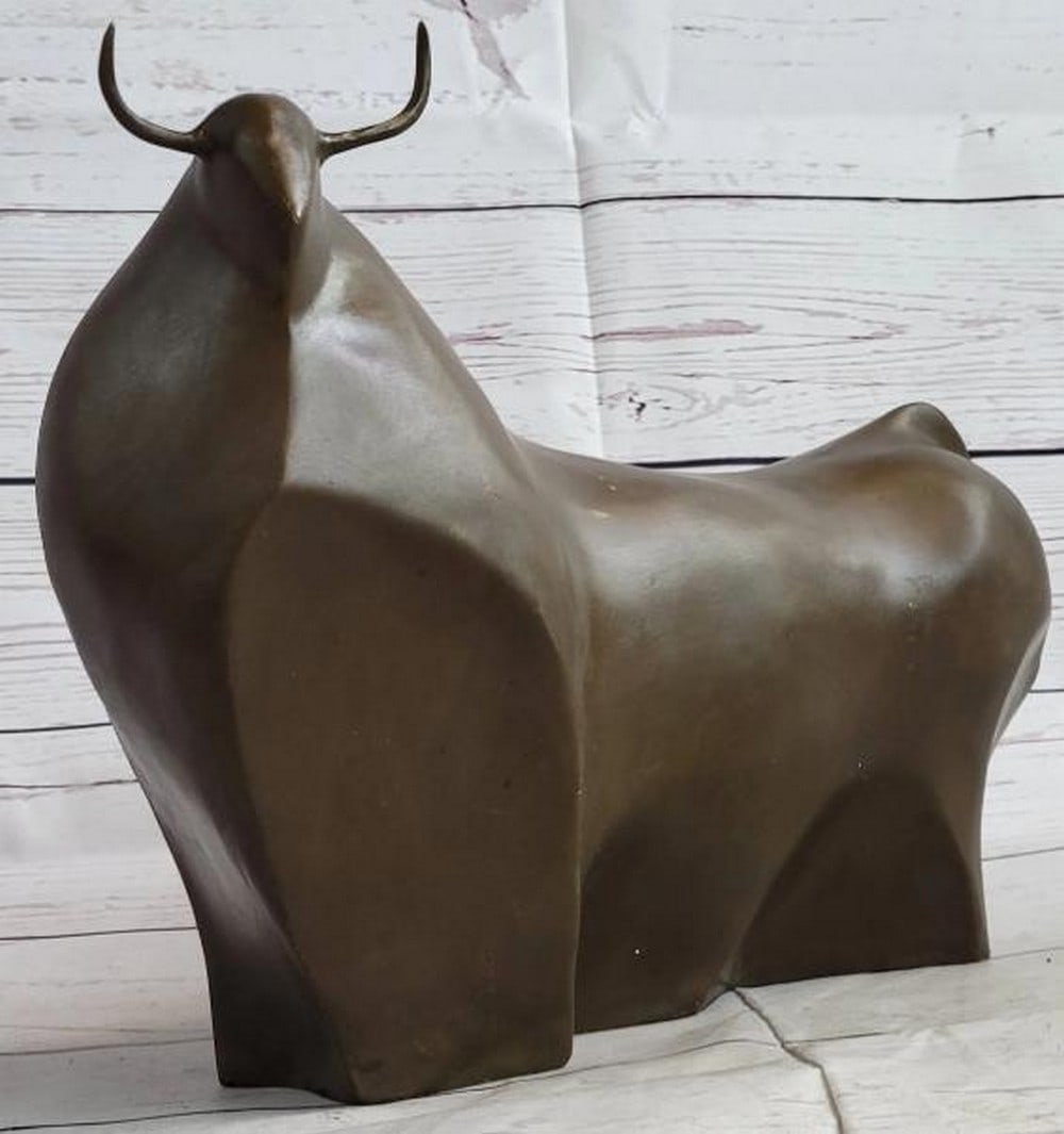 Monumental Strength: Abstract Bull Bronze Sculpture (1 of 7)