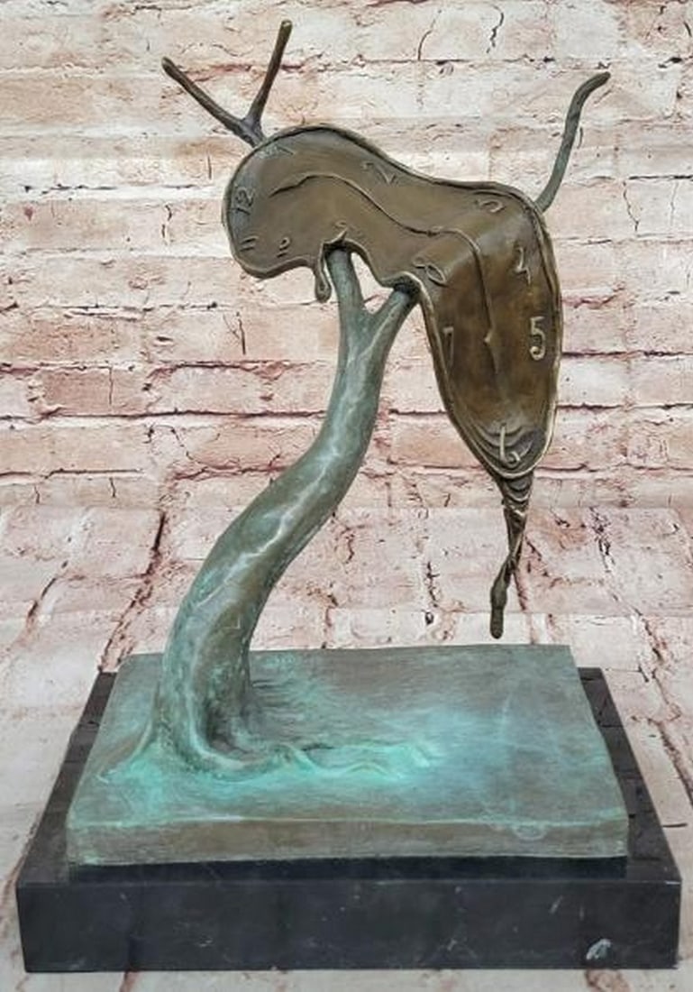 The Persistence of Memory: Melting Clock Bronze Sculpture (1 of 6)