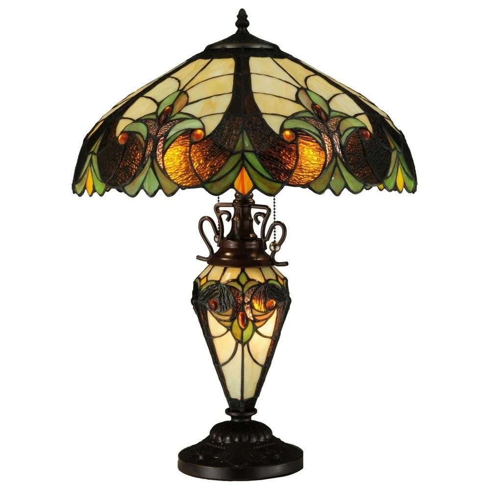 Tiffany Handcrafted Stained Glass Table Lamp – 24" (1 of 5)