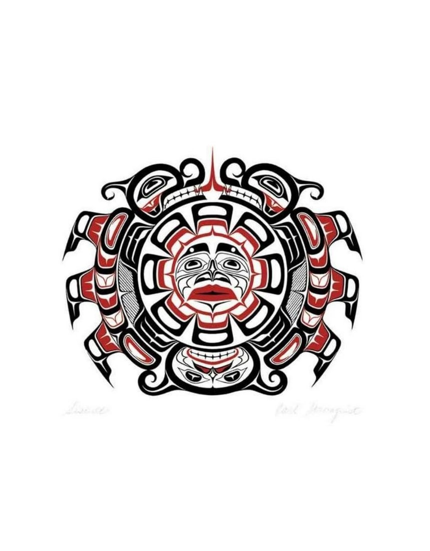 14" x 12" Sisiutl by Carl Stromquist Framed Art Print (1 of 1)