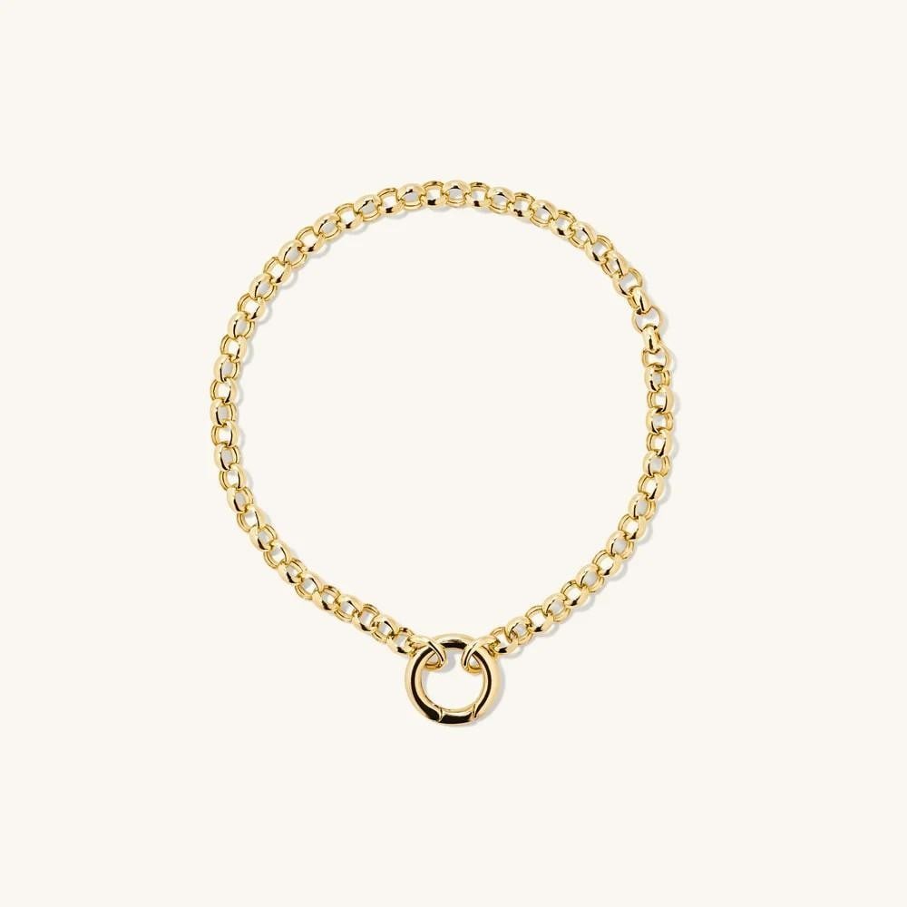 14k Yellow Gold Rolo Chain Charm Bracelet: 14k Yellow Gold Rolo Chain Charm Bracelet This is the chain. The versatile, goes-with-everything style. Handcrafted in 14k solid gold, it features the Stacker Clasp—designed to hold and layer three