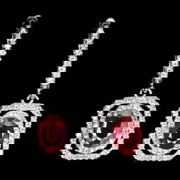 Scarlet Elegance Oval Ruby 8 X 6mm Gemstone Earrings