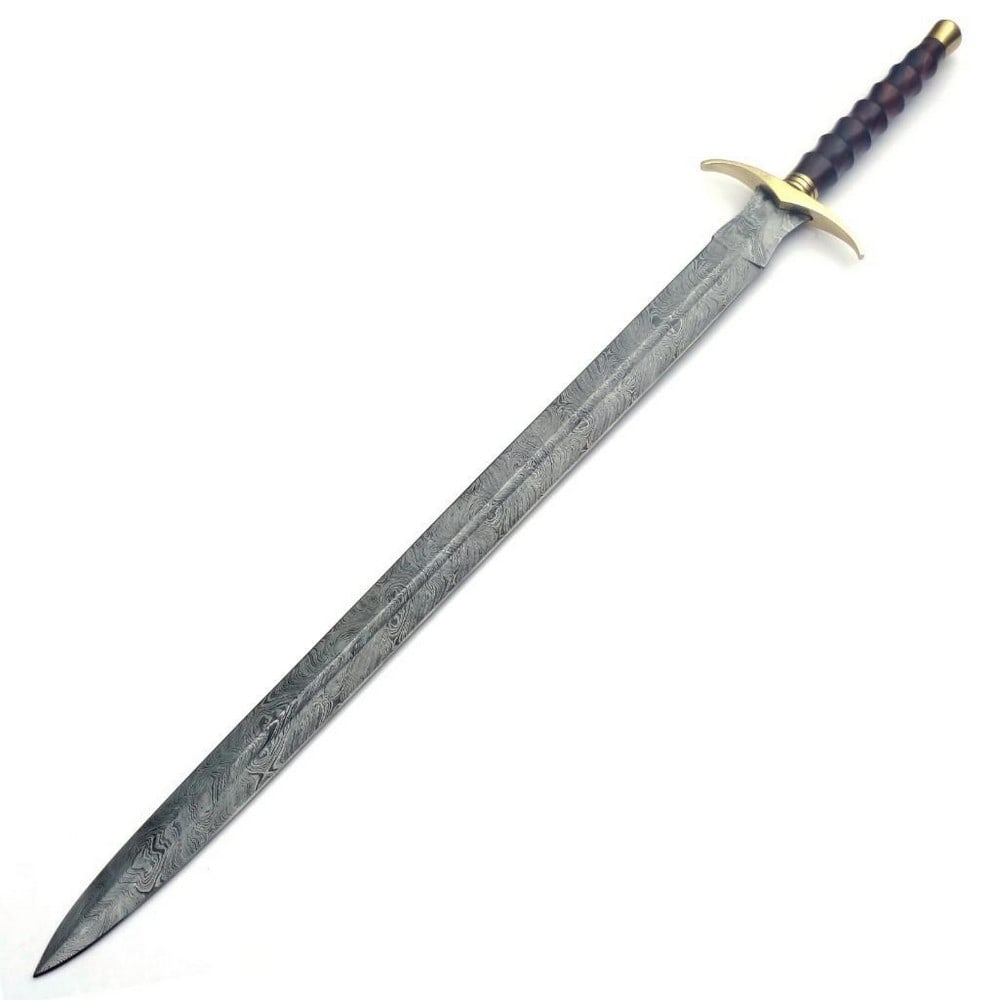 37" Damascus Steel Templar Double Edged Battle Sword (1 of 3)