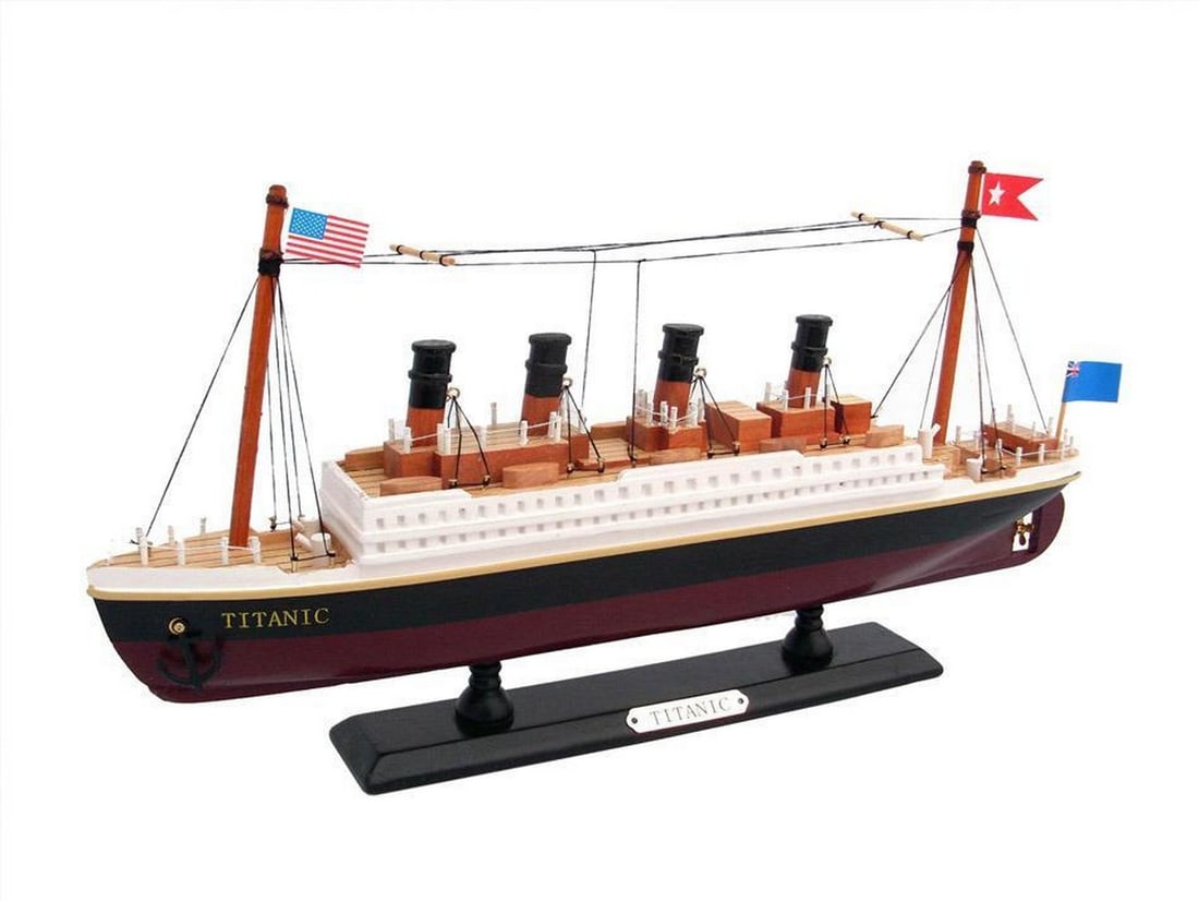 Wooden RMS Titanic Model Cruise Ship 14" (1 of 3)