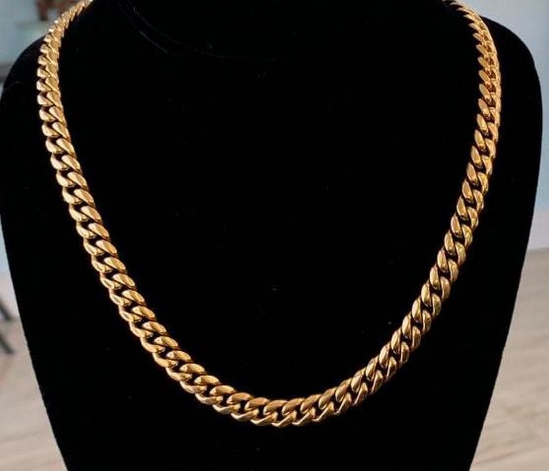 Men’s Gold Plated Chain Necklace (1 of 3)