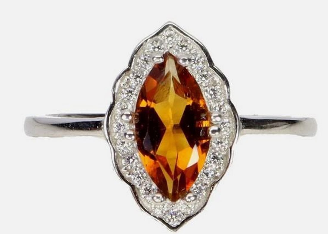 Golden Marquise Citrine Ring (1 of 3)