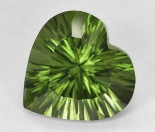 7.24 ct Natural Deep Green Chrome Diopside, Heart Shape, VS, Brazil