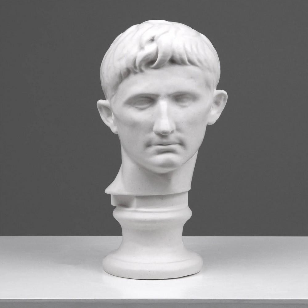 Caesar Augustus of Primaporta Head Bust Sculpture - (12.3lbs) (1 of 5)