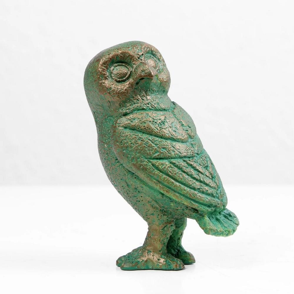 Greek Owl Cold Cast Bronze Sculpture - (0.3lbs) (1 of 4)