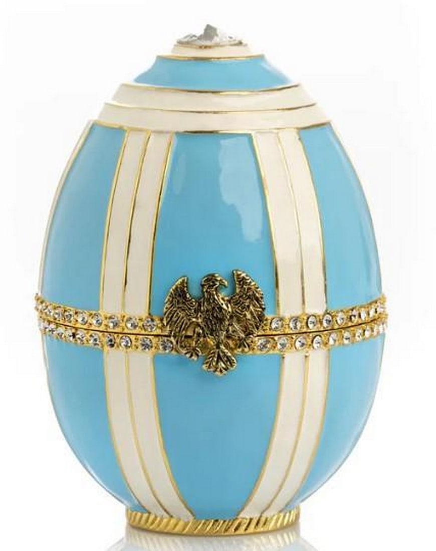 Celestial Blue Egg with Sailing Ship (1 of 6)