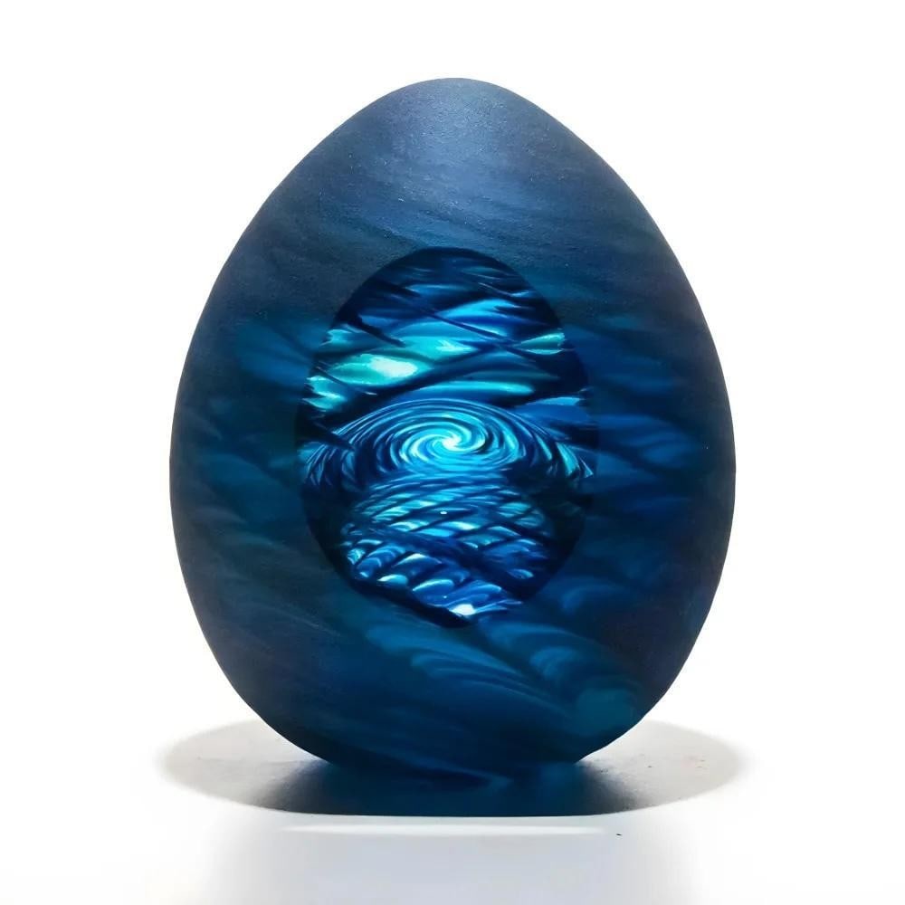 ‘Innerverse’ Blue Paperweight by Michael Trimpol (1 of 1)
