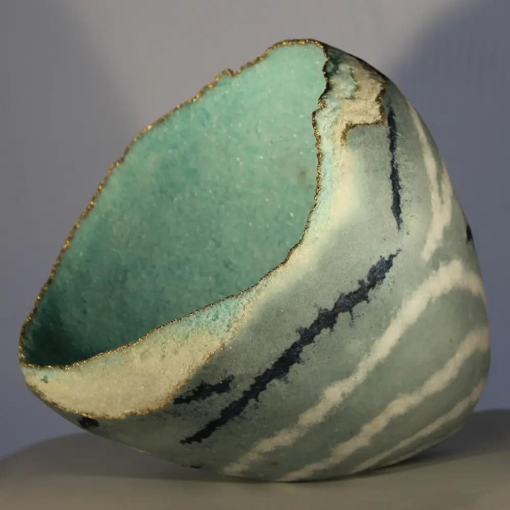 Ocean Sea Wave Bowl by Chimene Taylor (1 of 1)