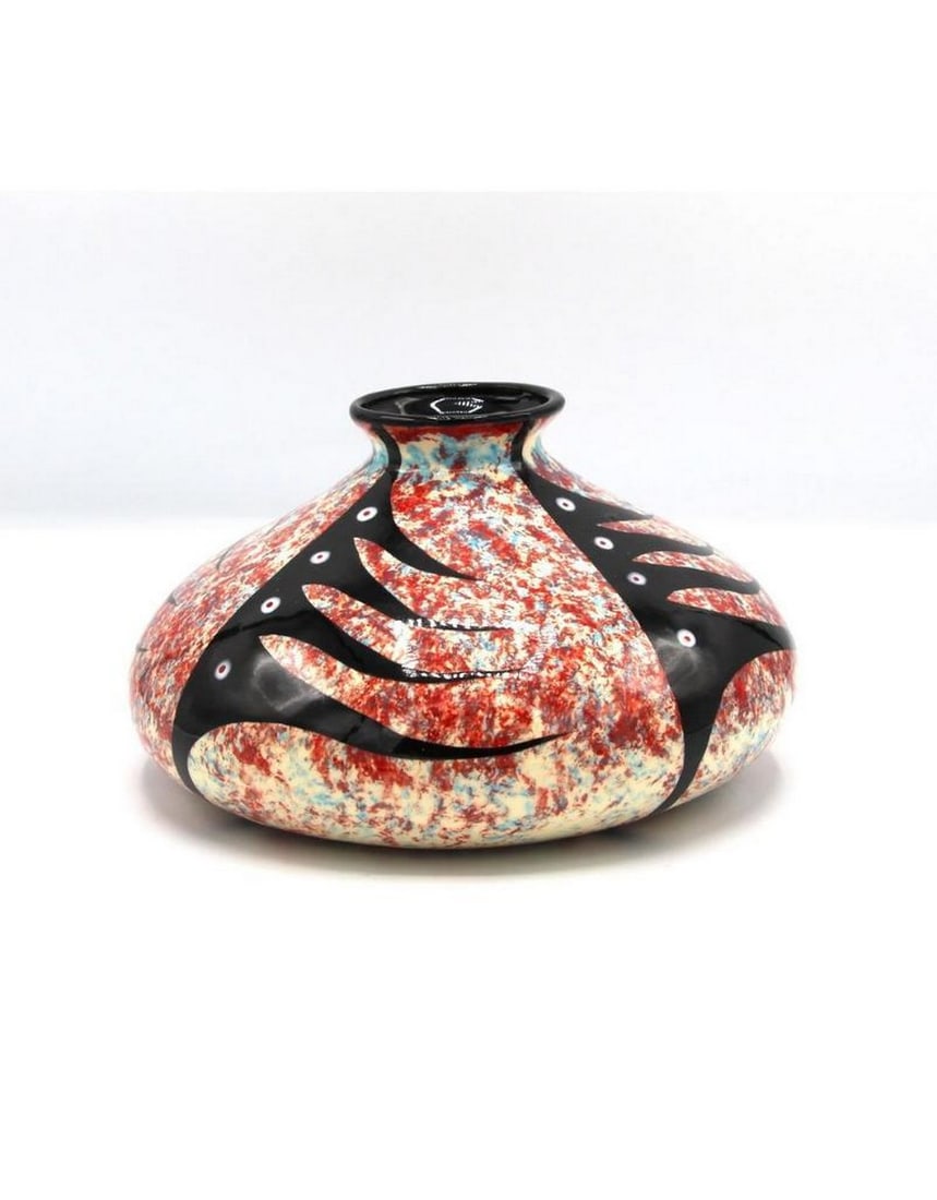 Multicolor Seed of Life Vase by Veran Pardeahtan: Multicolor Seed of Life Vase by Veran Pardeahtan The seed vase was traditionally used to store seeds over the winter, safeguarding them from the elements and pests to ensure sustenance for the year ah