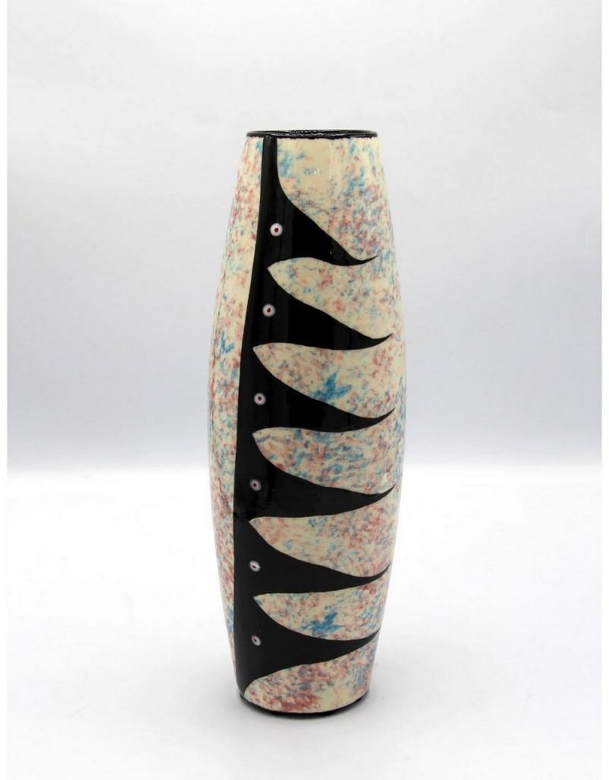 Multicolor Long Mountain Pottery Vase by Veran Pardeahtan (1 of 2)