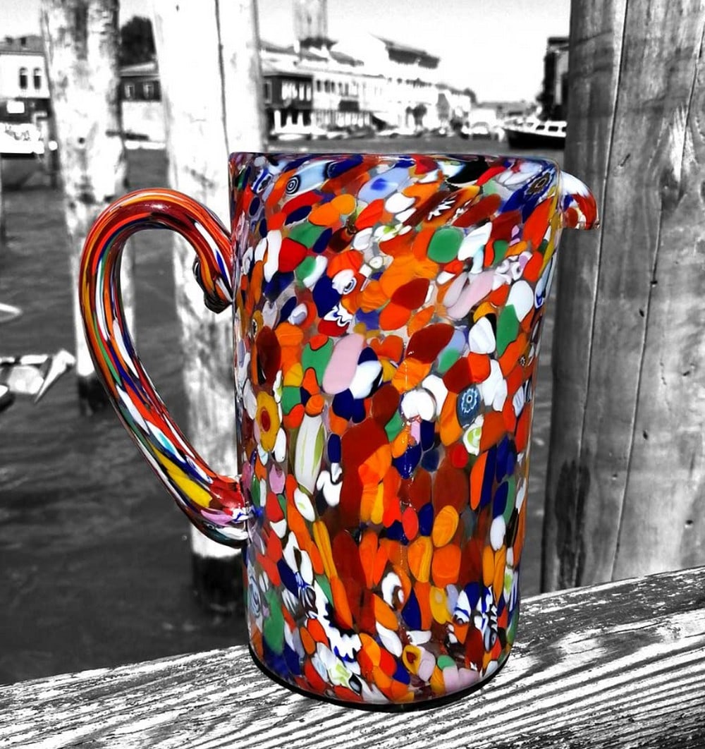 Polychrome Stains Pitcher – Murano Glass - 3