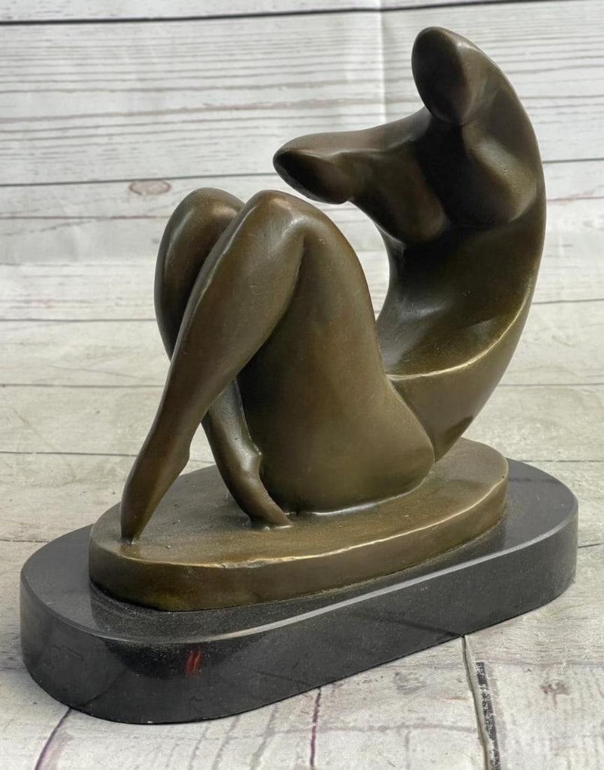 Abstract of Nude Female Torso Original Bronze Statue - 8.5" x 8" (1 of 6)