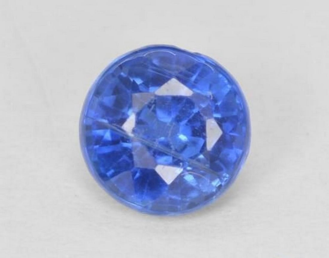 1.02 ct Natural True Blue Kyanite, Round Facet, SI, Nepal (1 of 3)