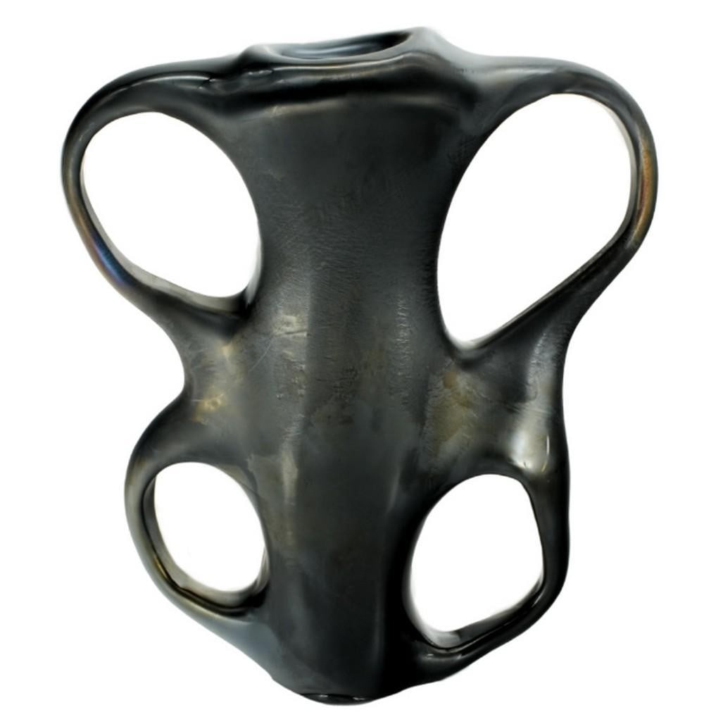 Ansa Black Murano Glass Vase - Tribute to the Anse Volante Series (1 of 5)