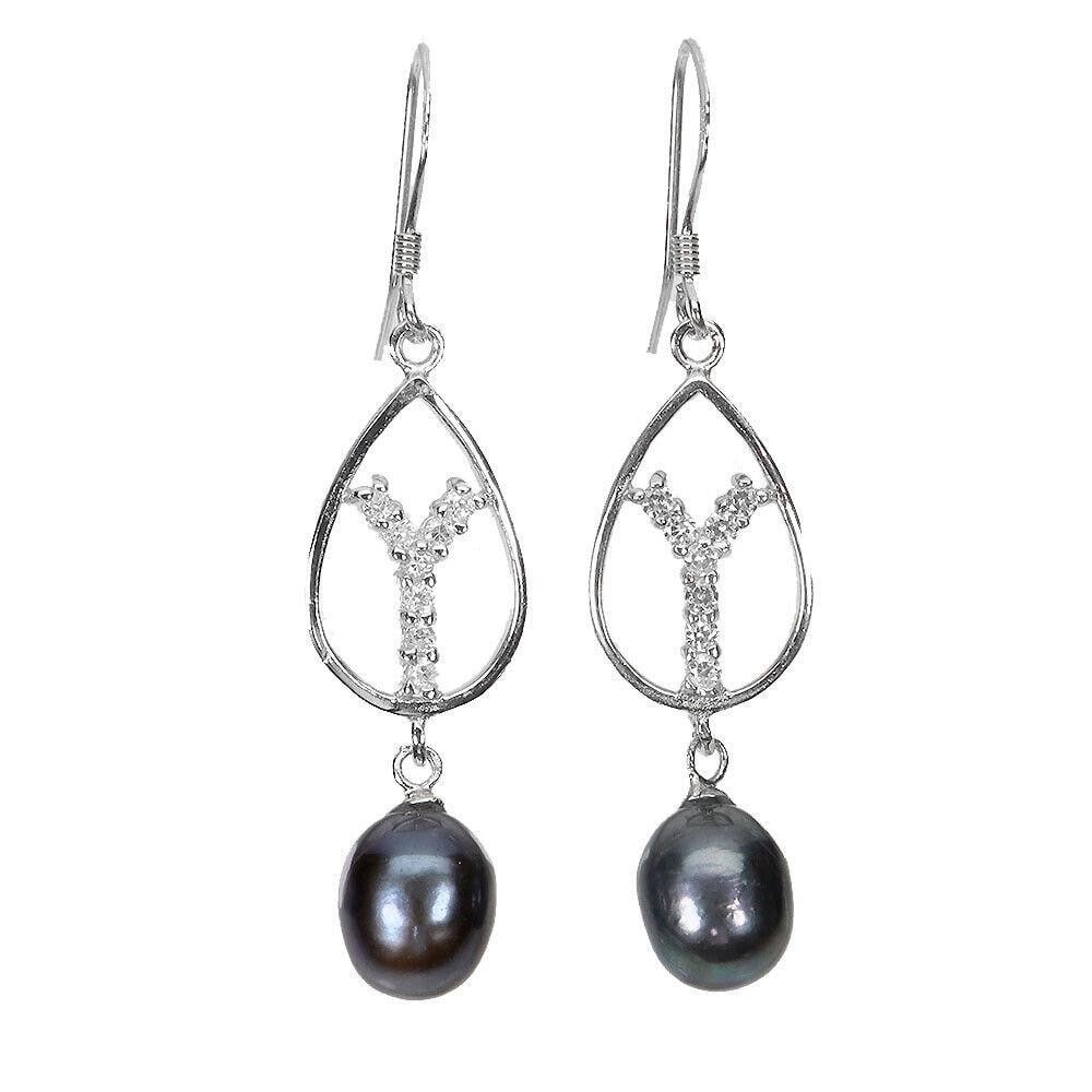 Natural Pearl 10x8mm Dangle Sterling Silver Earrings: Natural Pearl 10x8mm Dangle Sterling Silver Earrings Elevate your elegance with these Natural Pearl Dangle Sterling Silver Earrings. Featuring lustrous, hand-selected pearls set in sleek 925 sterling