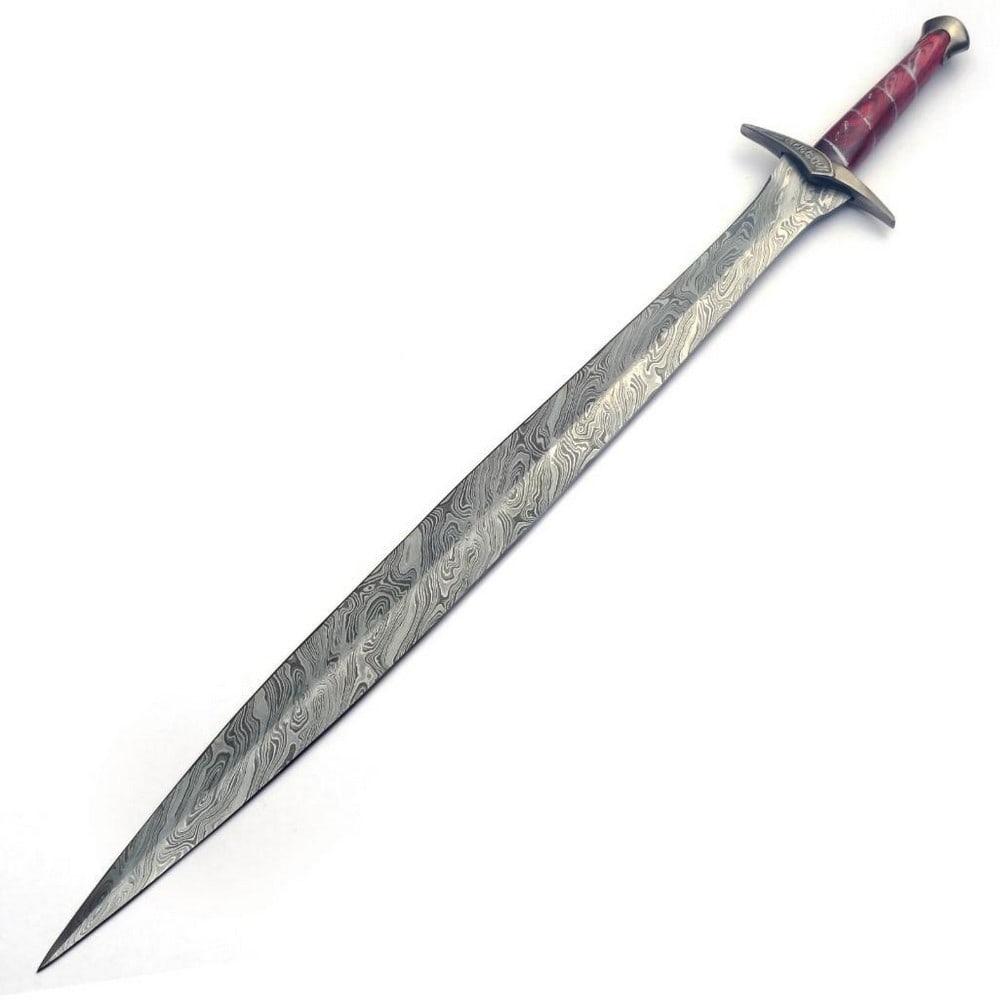 32" Damascus Gladius Blade With Custom Wooden Carved Handle (1 of 3)