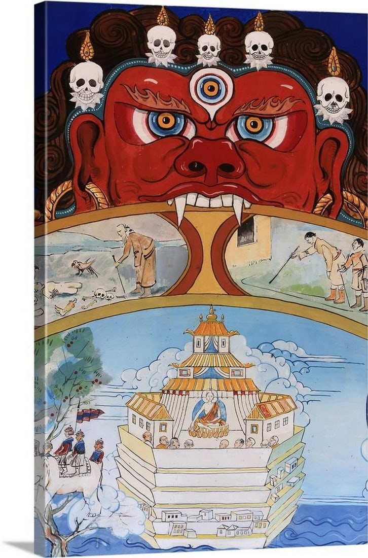 Temple Of Thousand Buddhas Canvas Reproduction: Temple Of Thousand Buddhas Canvas Reproduction Size: Width: 16 inches, Height: 24 inches View photos for further details.