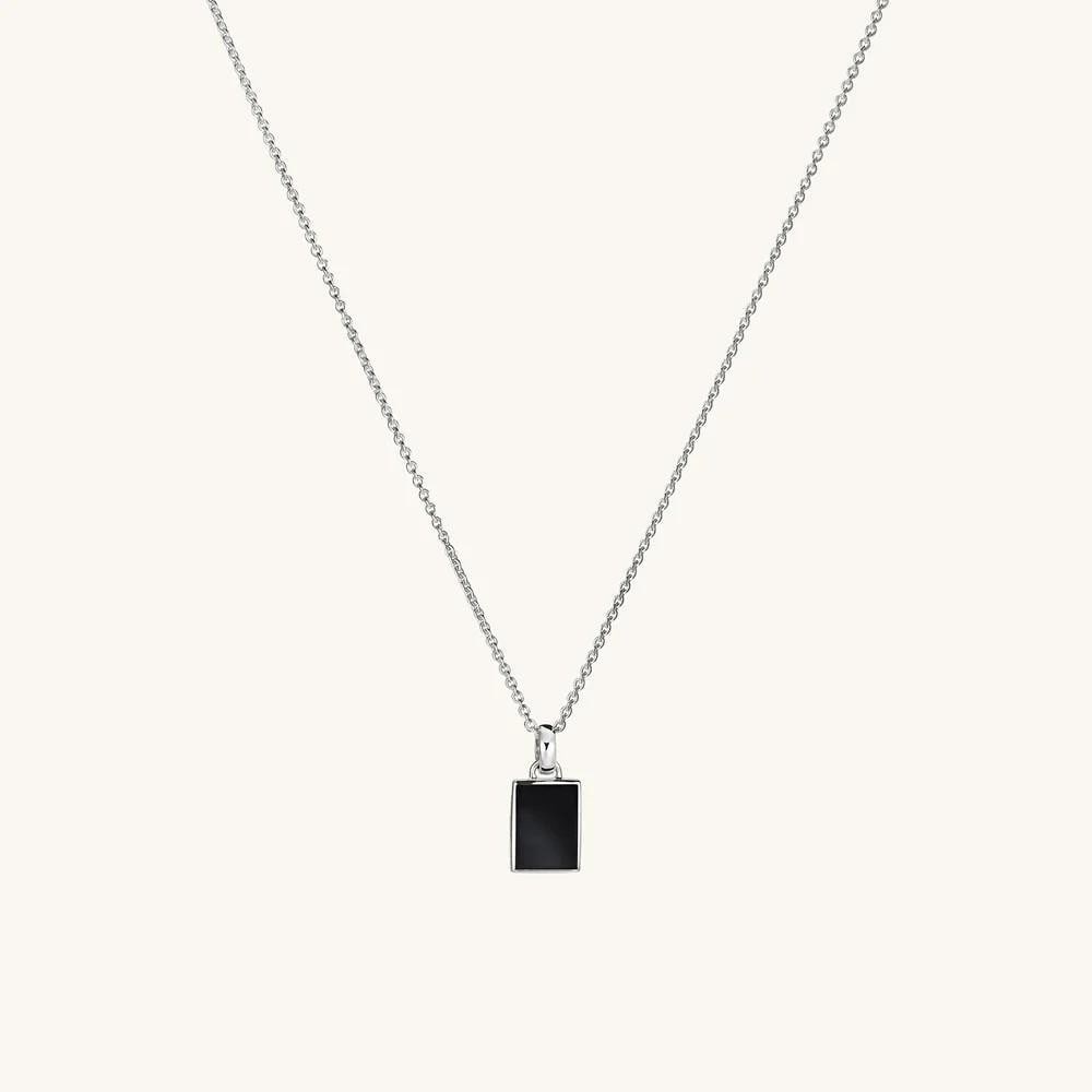 Sterling Silver Black Onyx Pendant Necklace (1 of 3)