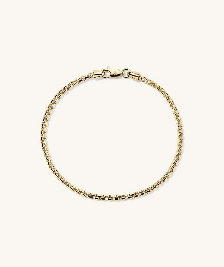 Classic Box Chain 14k Yellow Gold Bracelet (1 of 3)