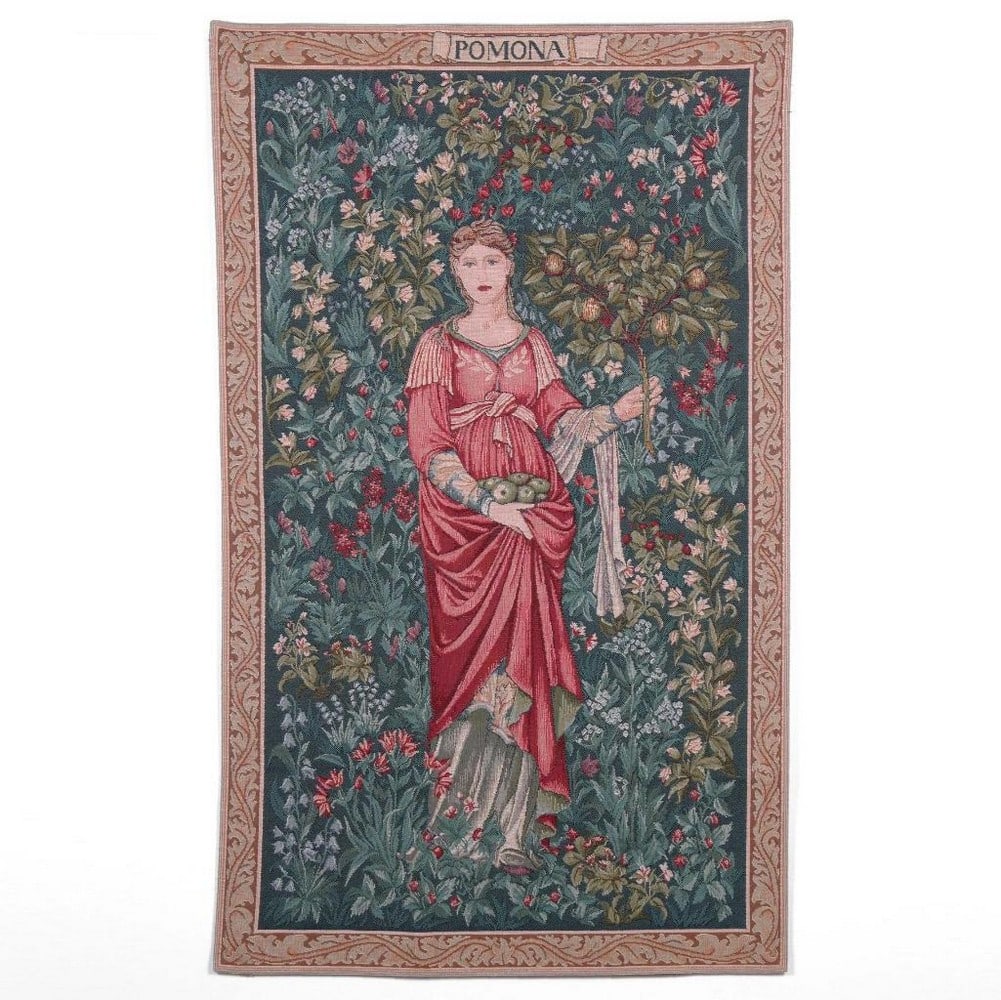 Pomona's Harvest The Goddess of Abundance: William Morris Inspired Jacquard Tapestry - 46.8" x 29.3" (1 of 6)