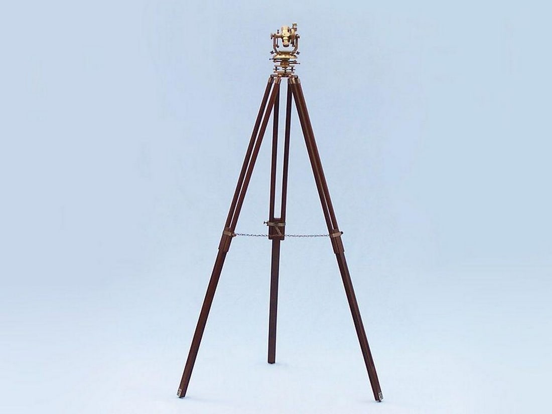 Floor Standing Brass Theodolite 62" - 2