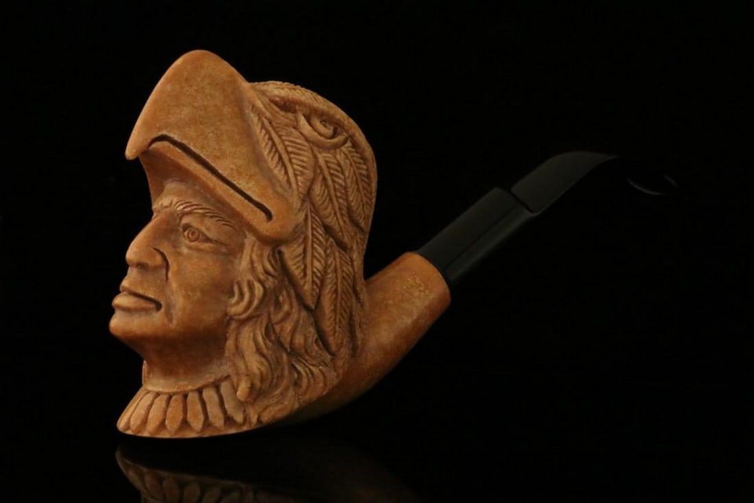 Hercules Carved Block Meerschaum Pipe with Fitted Case (1 of 5)